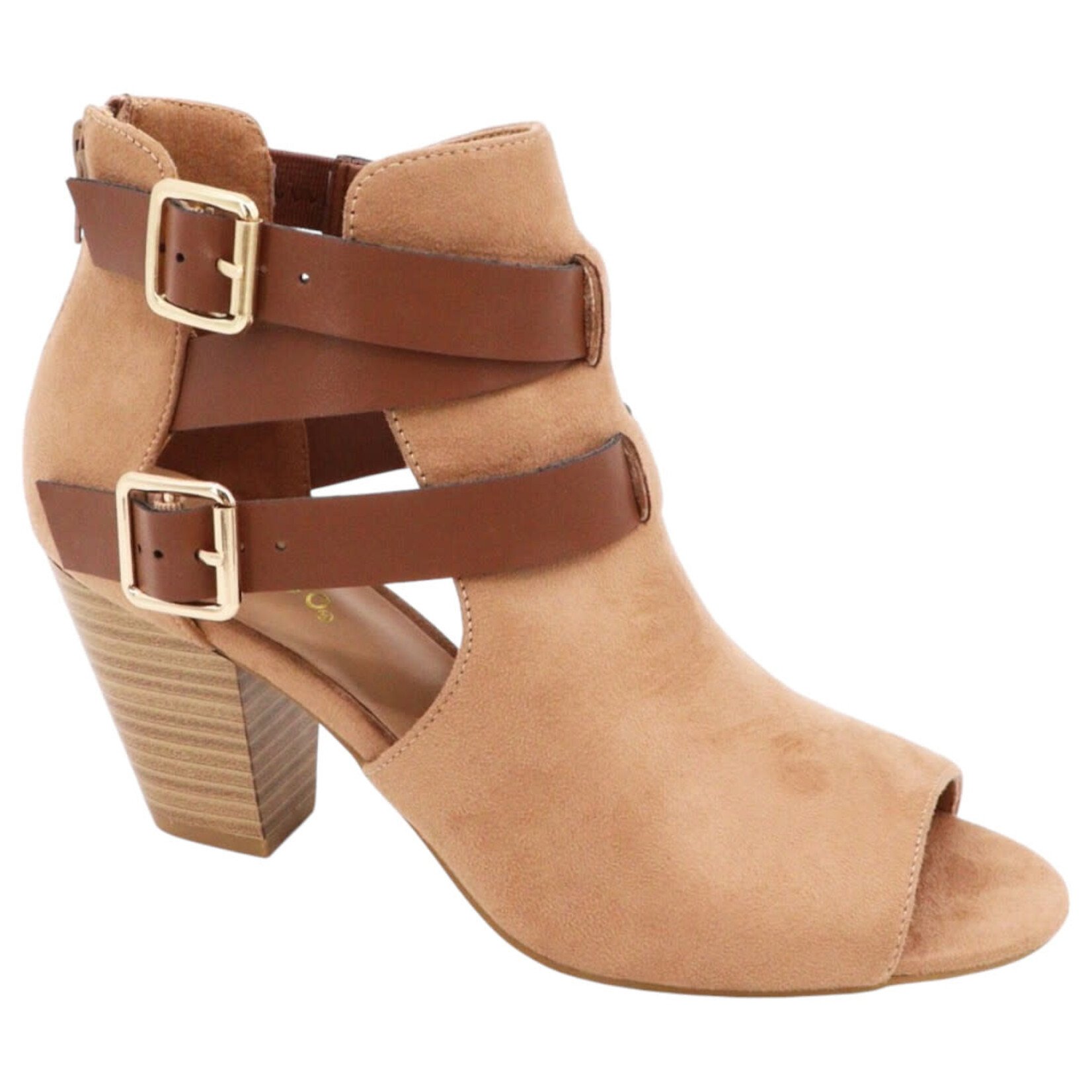 BAMBOO BAMBOO CAGED PEEP TOE CONTRAST STRAP HEEL THANDIE-02