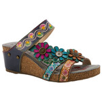 L'ARTISTE L`ARTISTE FLORAL WEDGE SLIPPER DELIGHT