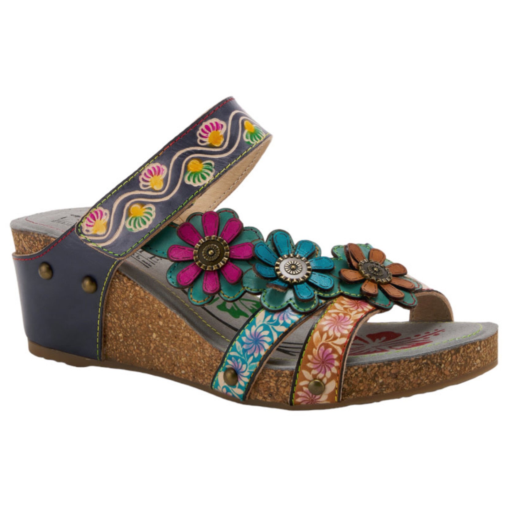 L'ARTISTE L`ARTISTE FLORAL WEDGE SLIPPER DELIGHT