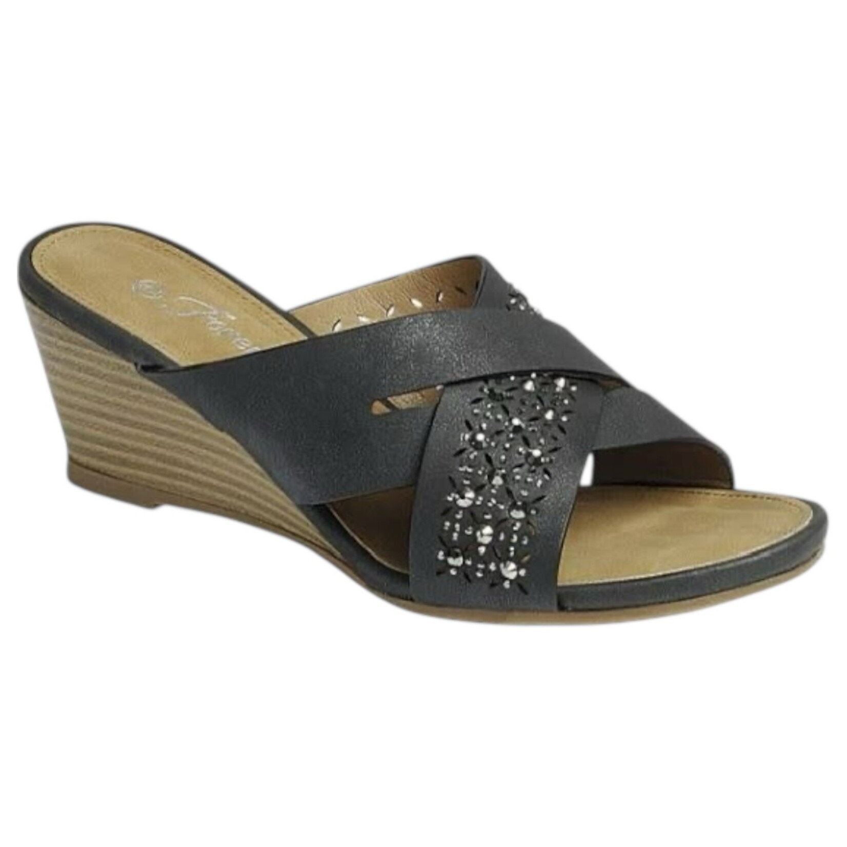 FOREVER FOREVER CROSS BAND SLIDE WEDGE NITA-05