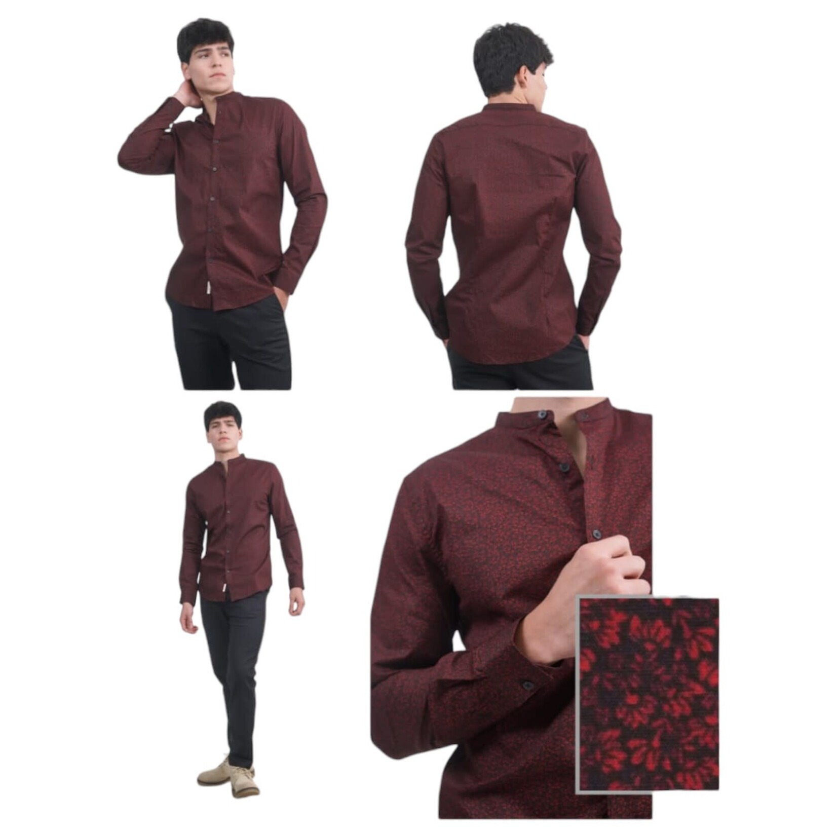 ESTIVANELI ESTIVANELI LONG SLEEVE MINI PATTERN SHIRT KD-101663
