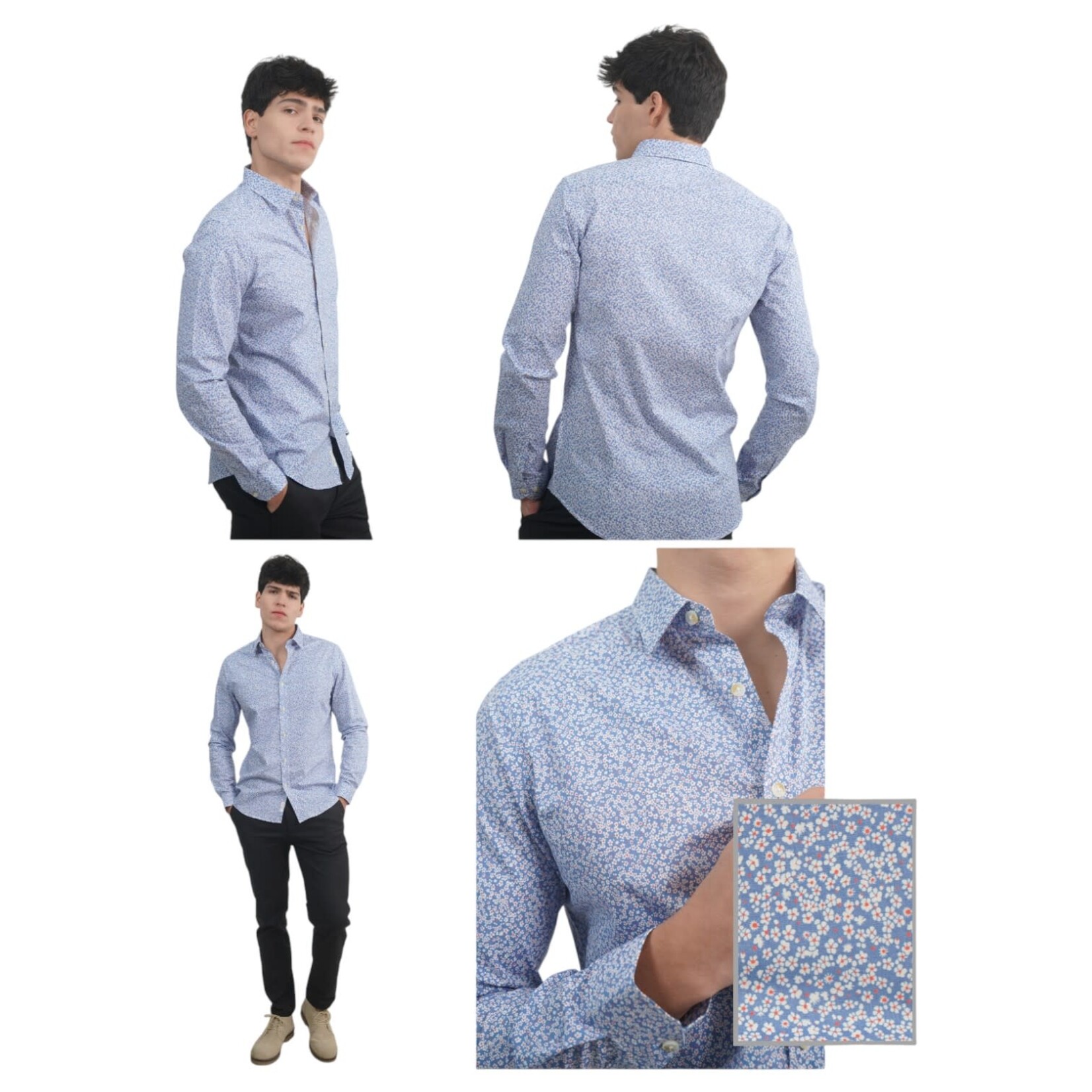 ESTIVANELI ESTIVANELI LONG SLEEVE MINI PATTERN SHIRT KD-101653