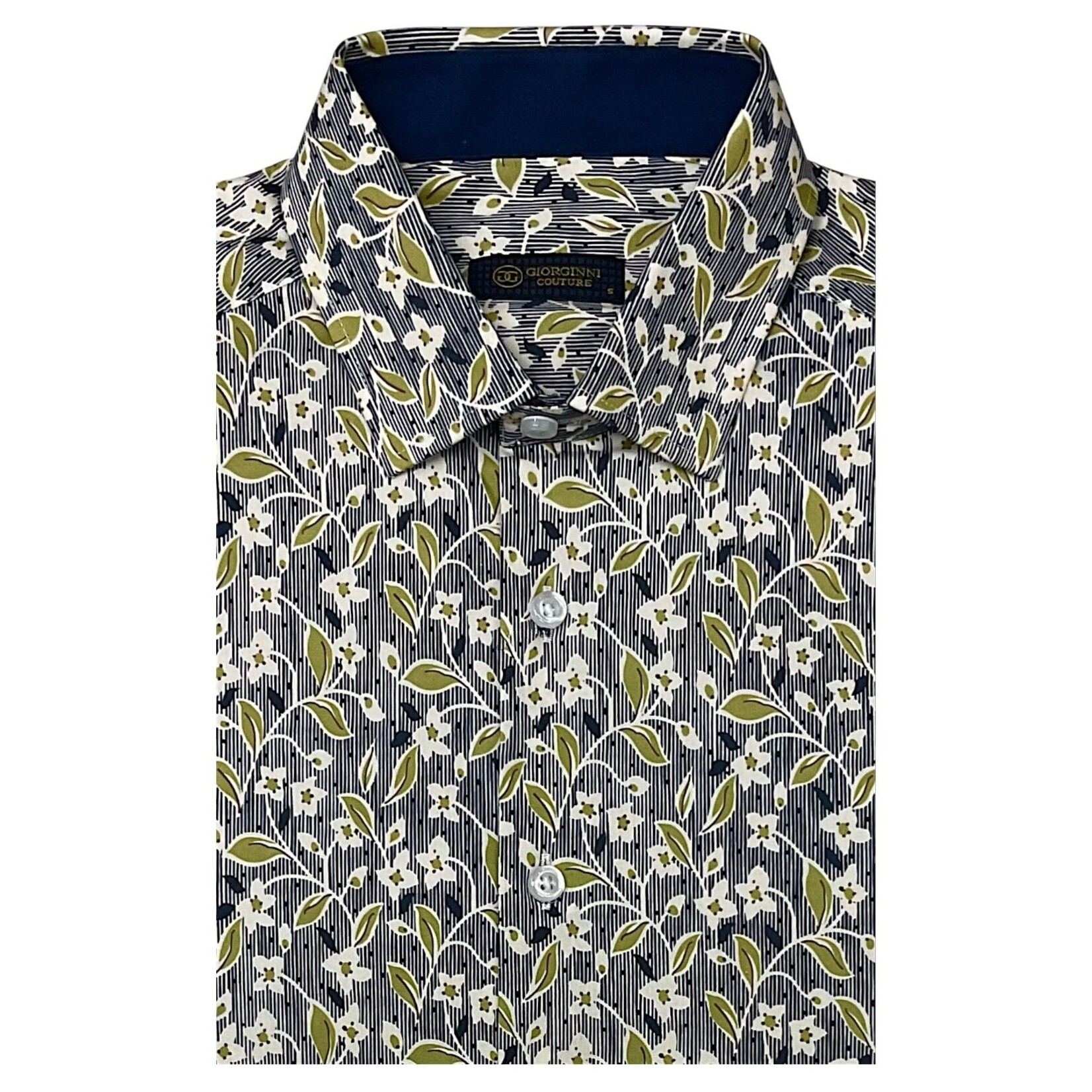 GIORGINNI GIORGINNI SHORT SLEEVE FLORAL PATTERNED SHIRT FPS-2449