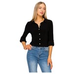 DNA DNA BUTTON UP ROLL TAB LONG SLEEVE TOP 5439B-24050
