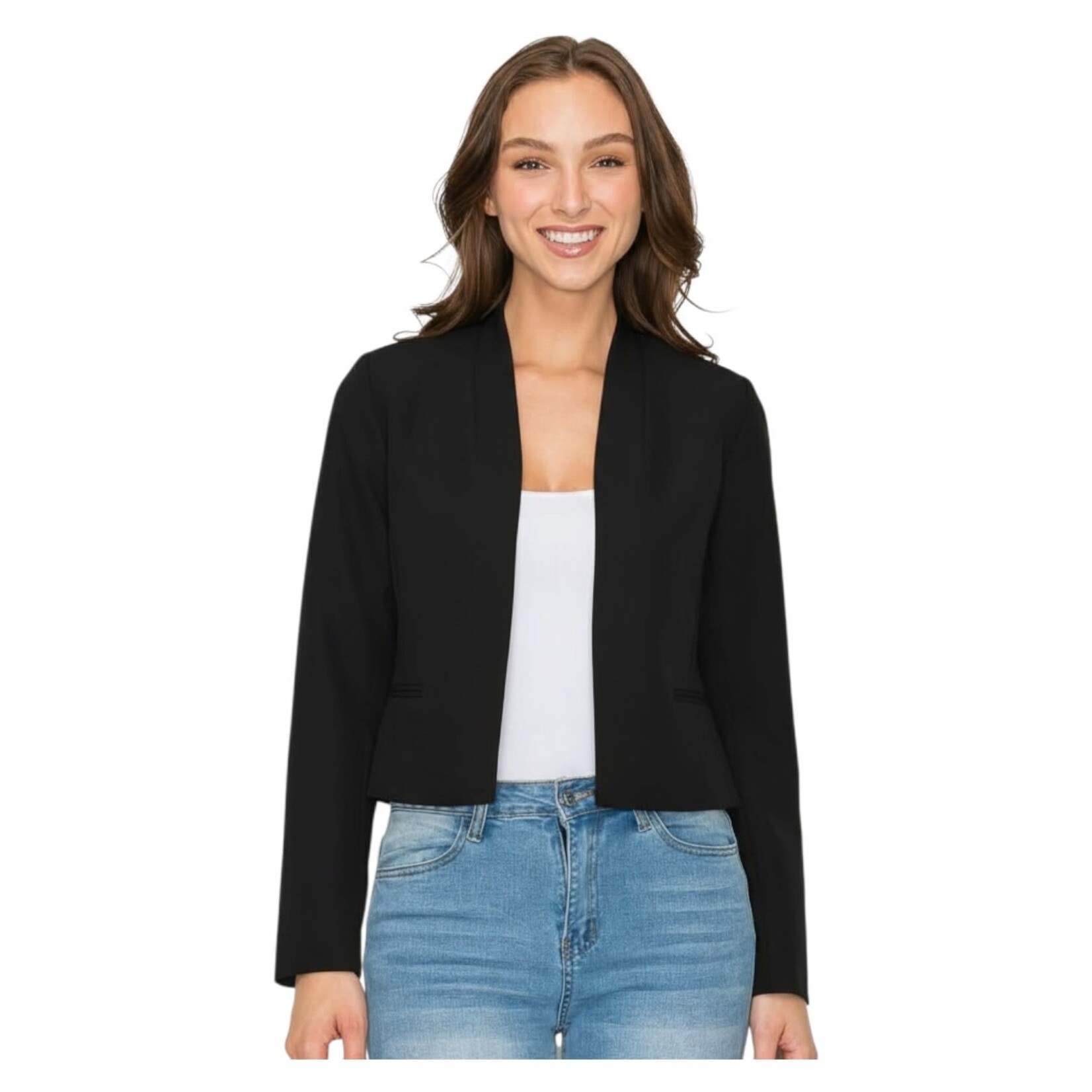 DNA DNA COLLARLESS CROPPED JACKET 4465J-24040