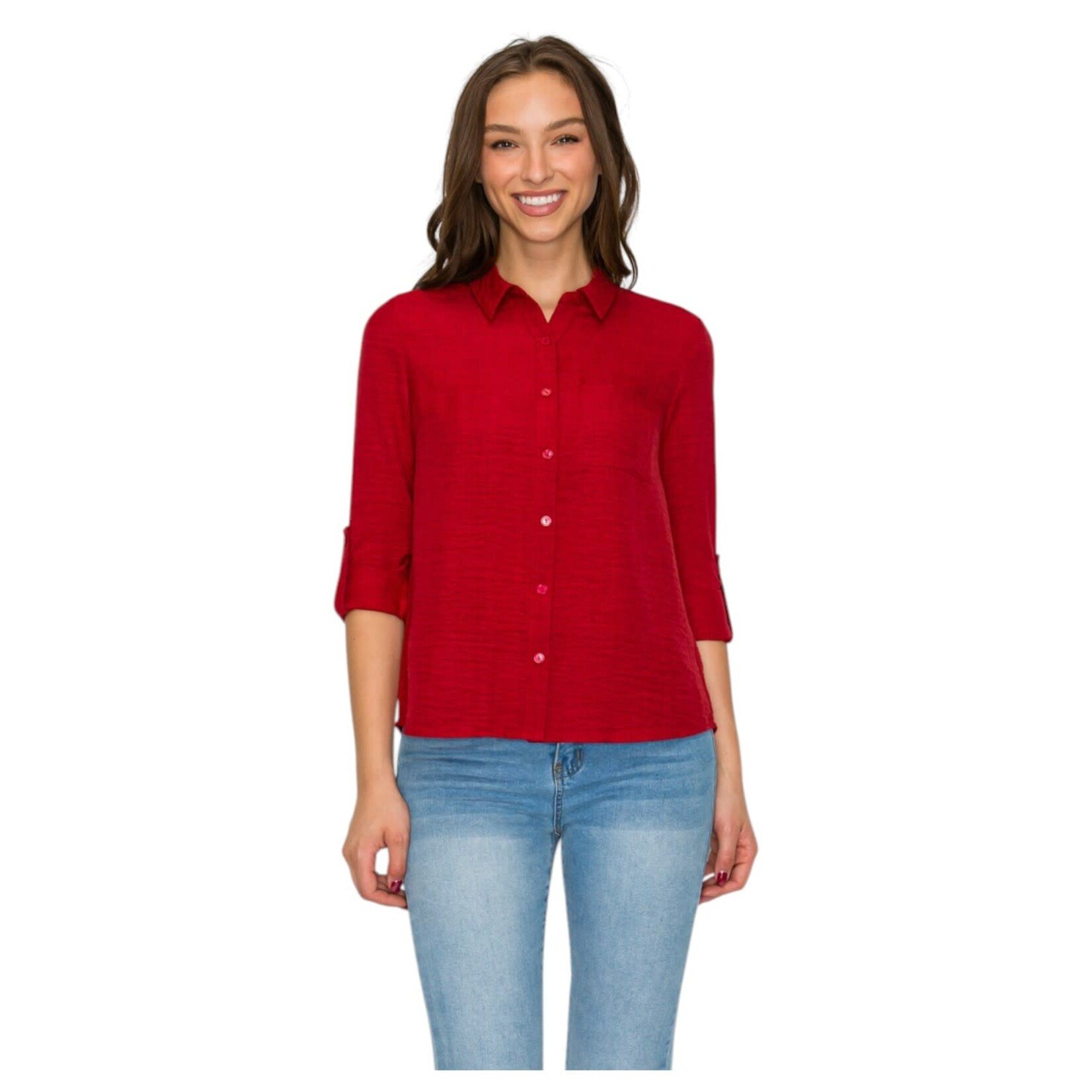 DNA DNA LINEN ROLL TAB LONG SLEEVE BUTTON UP SHIRT 6413B-24084