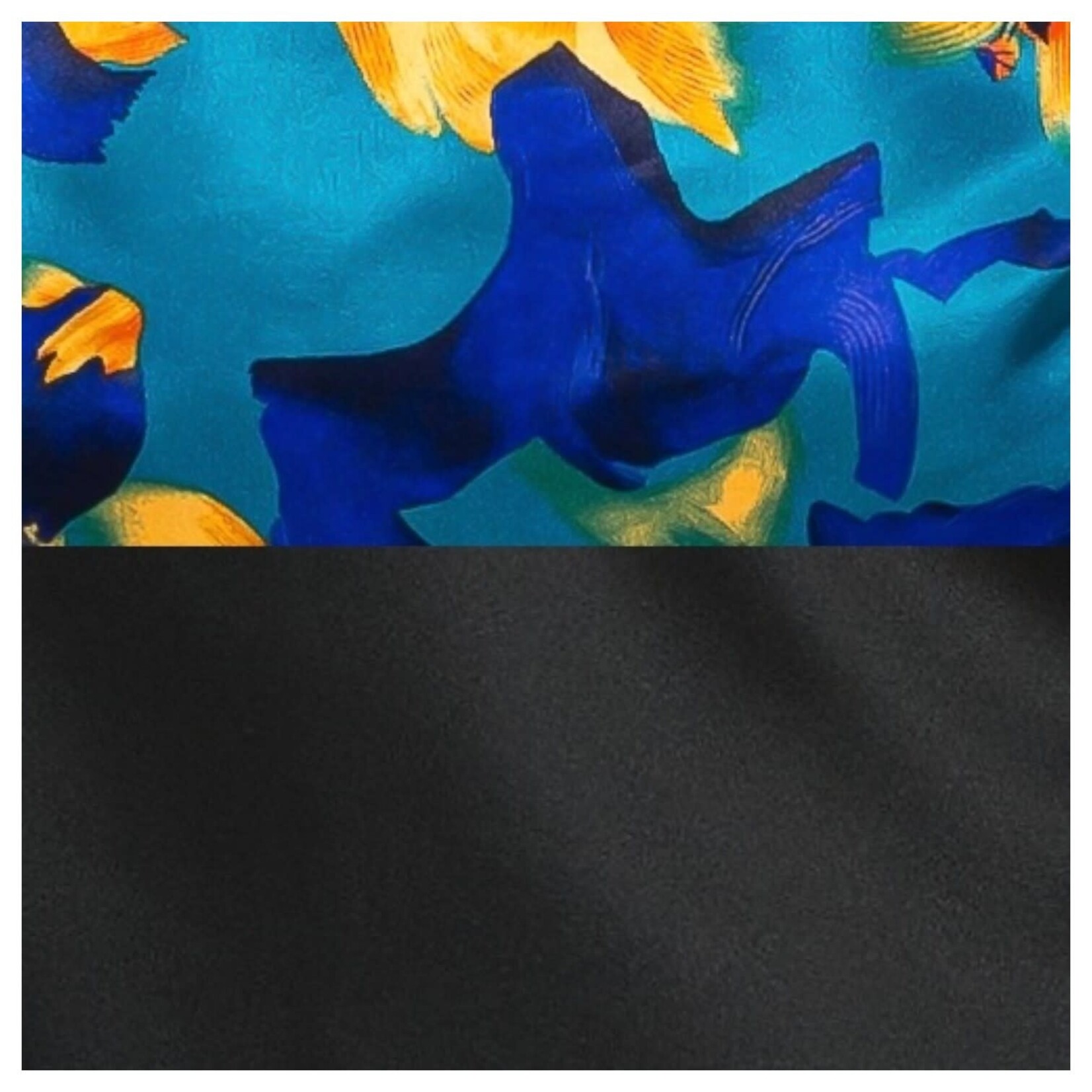 DNA DNA SATIN LONG SLEEVE CONTRAST SCARF TOP 4441T-24066