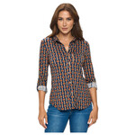 DNA DNA 3/4 SLEEVE BUTTON DOWN TOP 2414B-19082