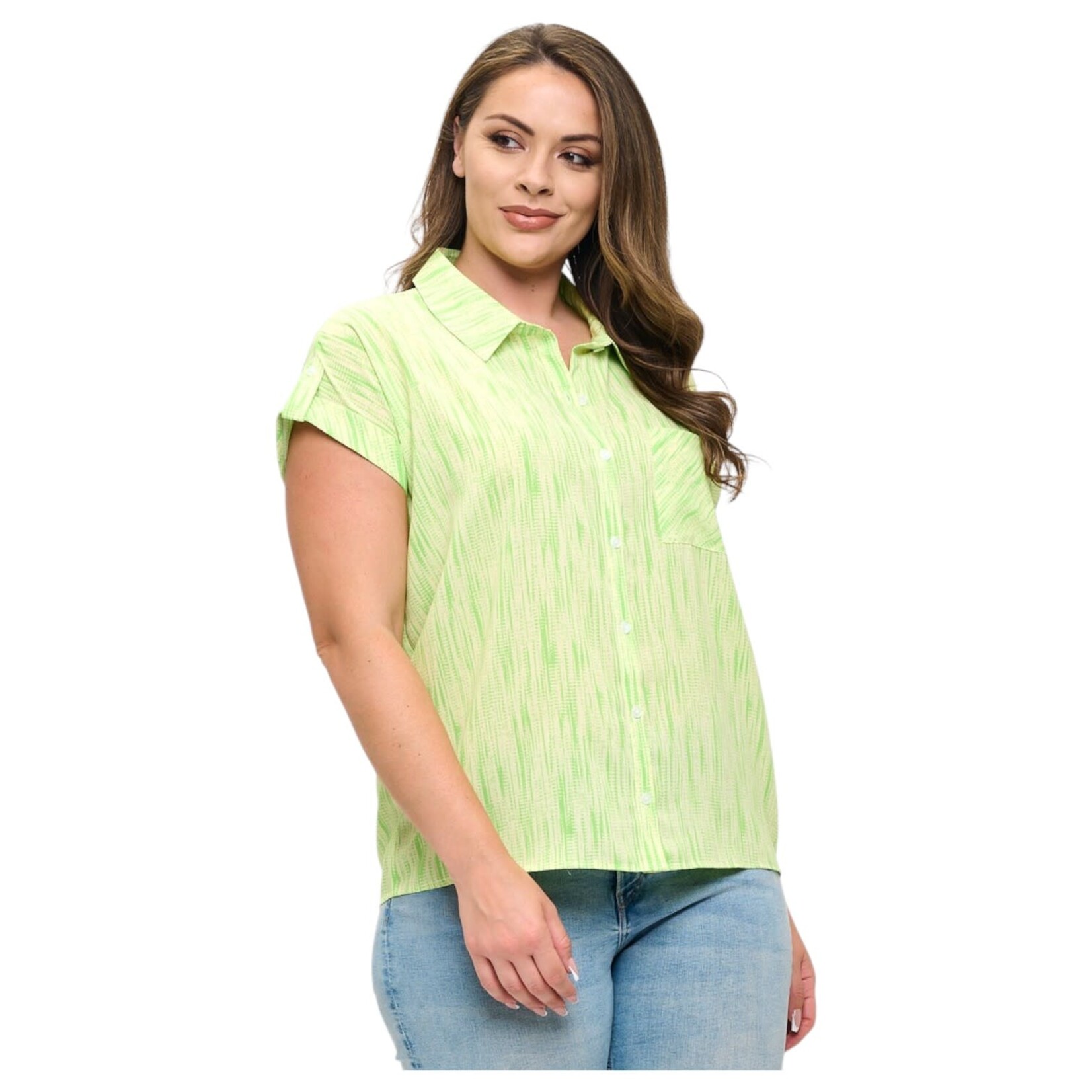 DNA DNA PLUS COLLARED SHORT SLEEVE TOP 5480XB-24006