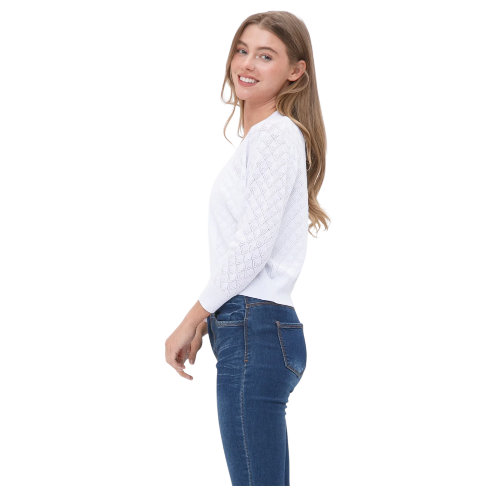 CIELO CIELO LACE 3/4 SLEEVE BOLERO SW760