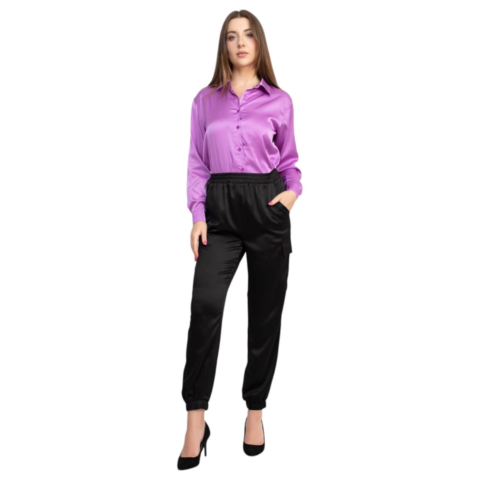 IRIS IRIS SATIN OVERSIZED SHRIT BT03502