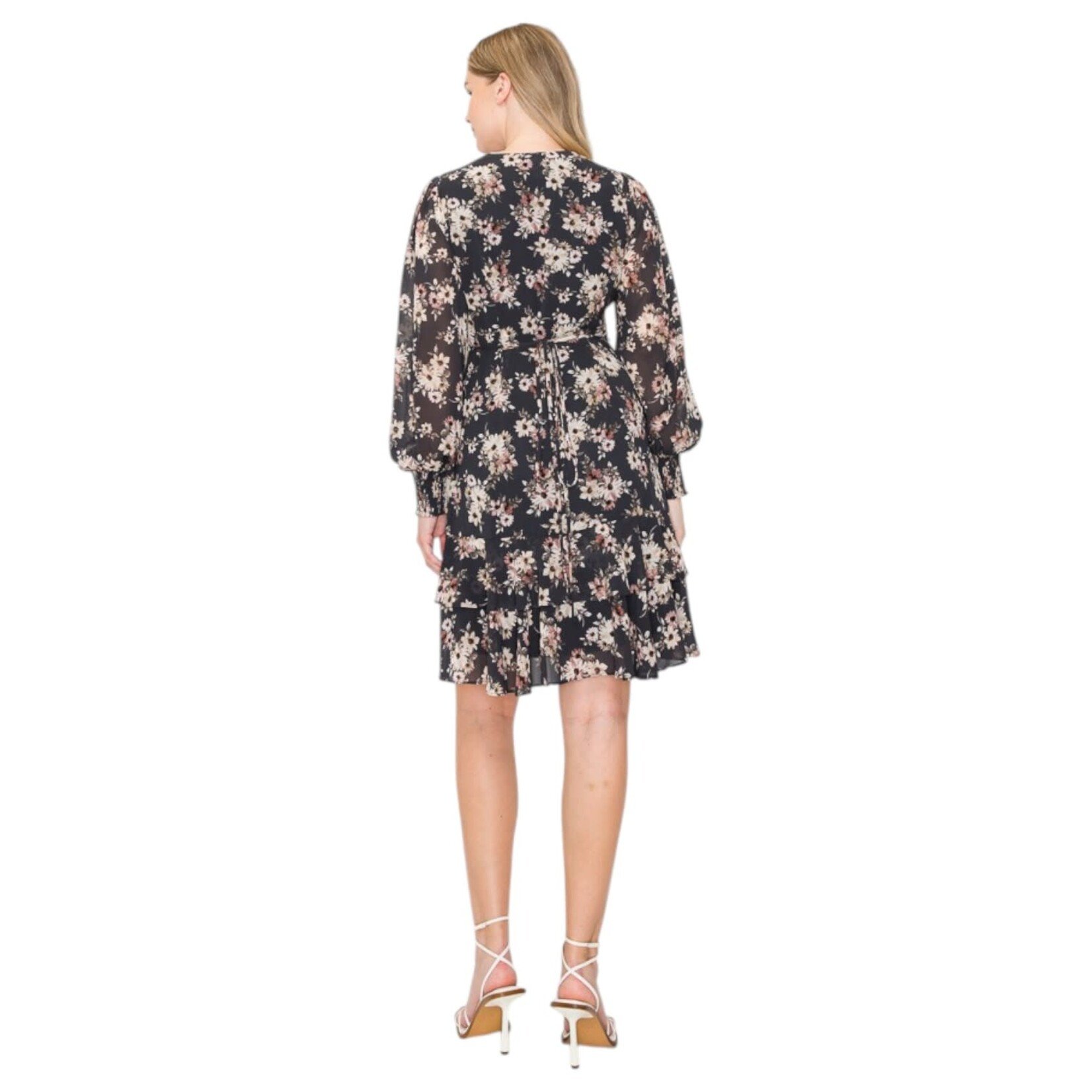 ONE THE LAND ONE THE LAND LONG SLEEVE FLORAL MINI DRESS OL24A163-3