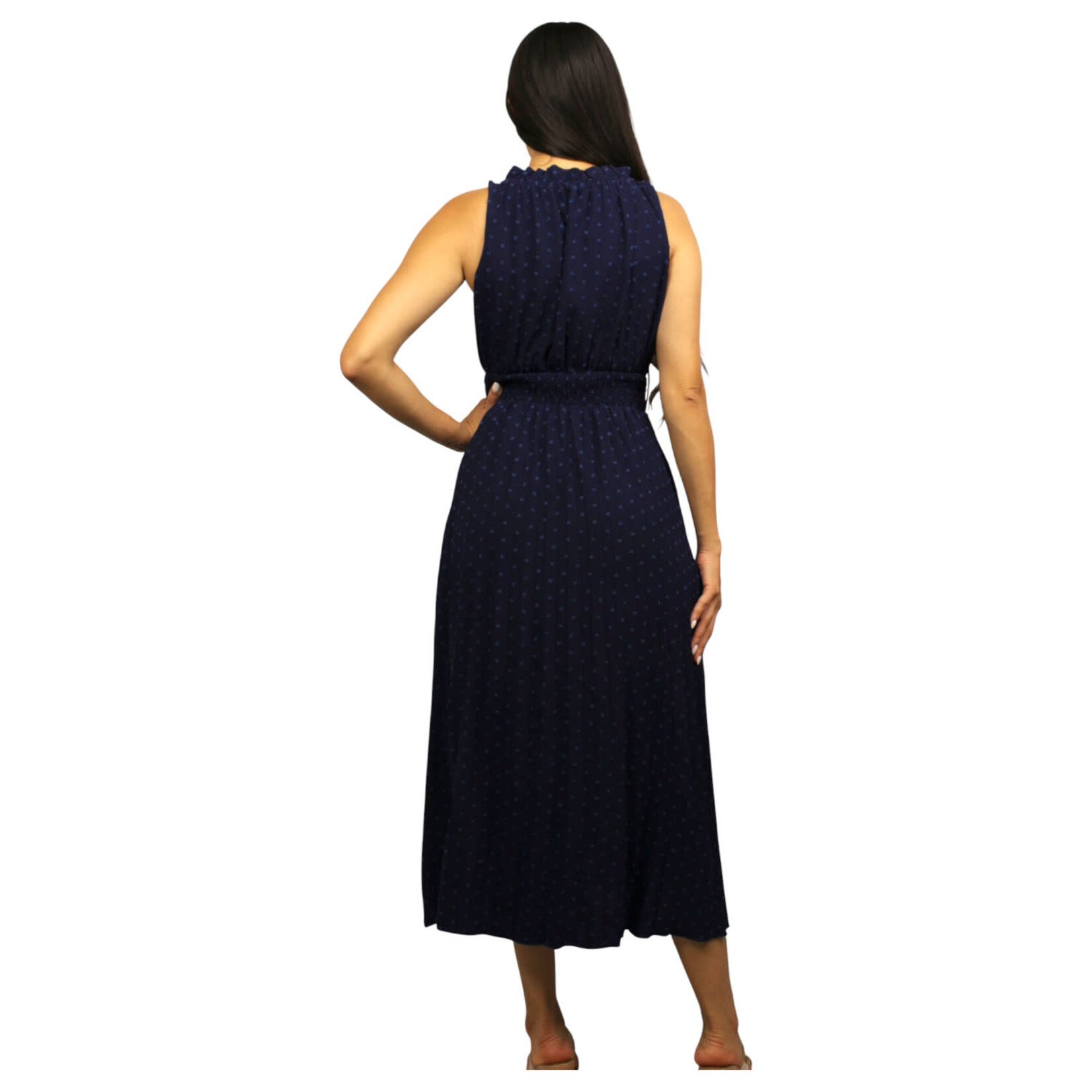 MISS KELLY MISS KELLY SLEEVELESS SWISS DOT MAXI DRESS SD5442