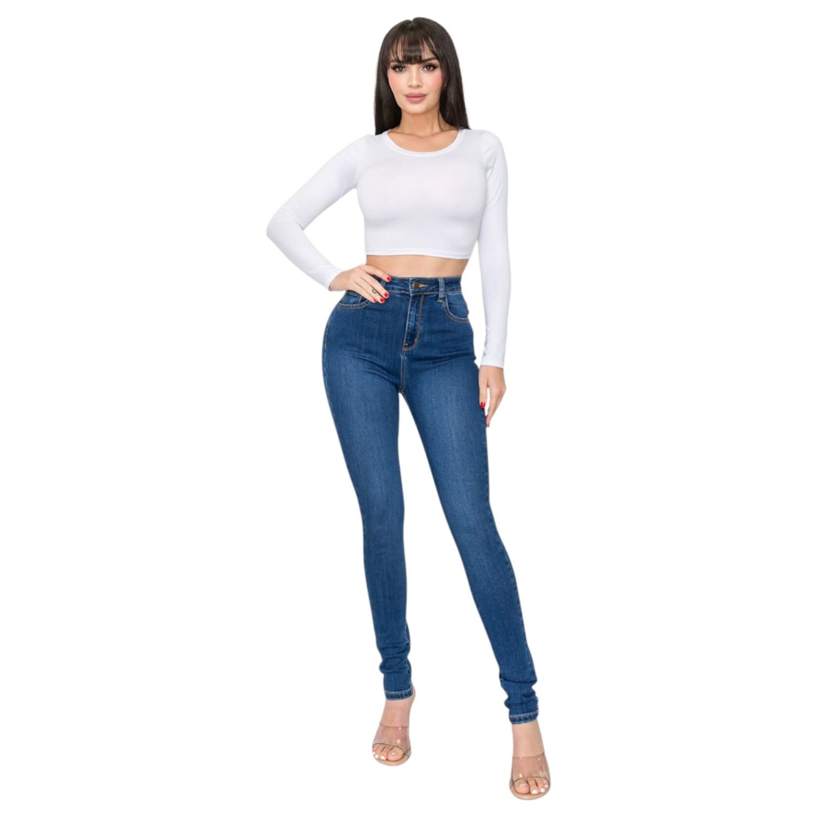 ENCORE JEANS ENCORE SUPER HIGH RISE SKINNY JEAN V2128M
