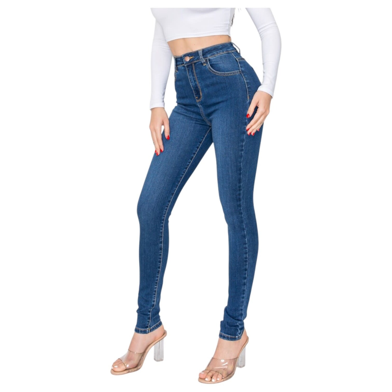 ENCORE JEANS ENCORE SUPER HIGH RISE SKINNY JEAN V2128M