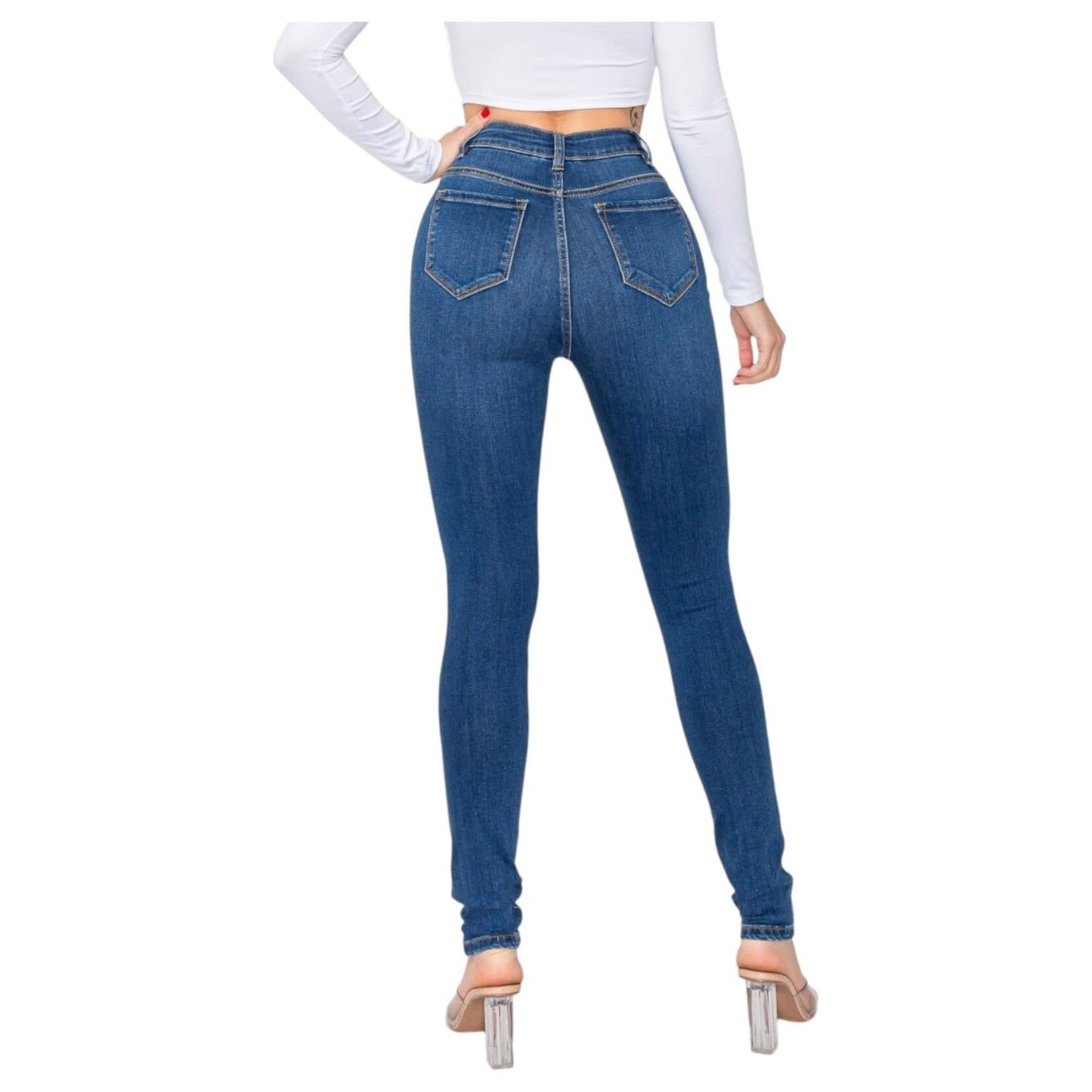 ENCORE JEANS ENCORE SUPER HIGH RISE SKINNY JEAN V2128M
