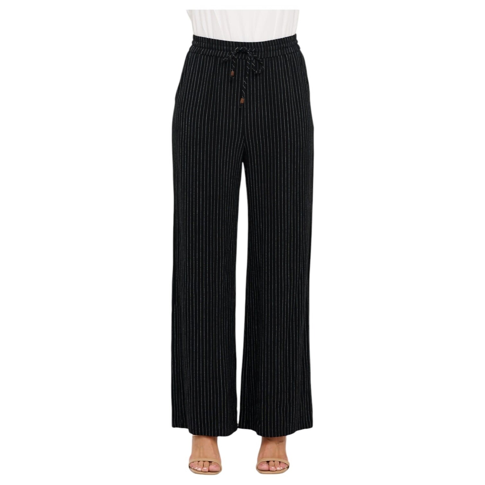 CHOCOLATE CHOCOLATE LINEN STRIPE DRAWSTRING PANT YP5418