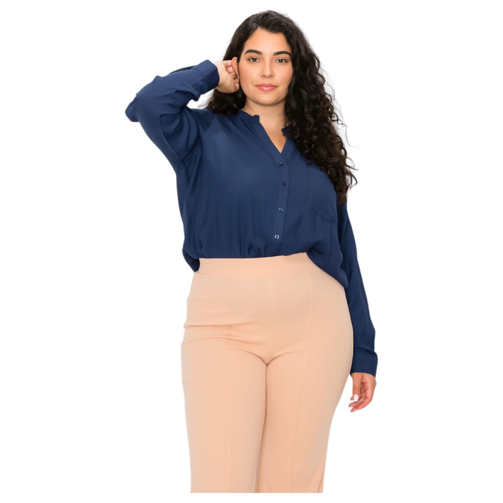 IRIS IRIS PLUS LONG SLEEVE TOP HMT53352-DWPL