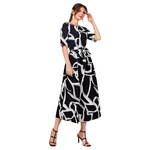 MISS KELLY MISS KELLY SHORT SLEEVE PATTERNED DRESS SD3865