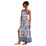 MISS KELLY MISS KELLY FLORAL HALTER NECK SLEEVELESS MAXI DRESS W/ SLIT SD5298