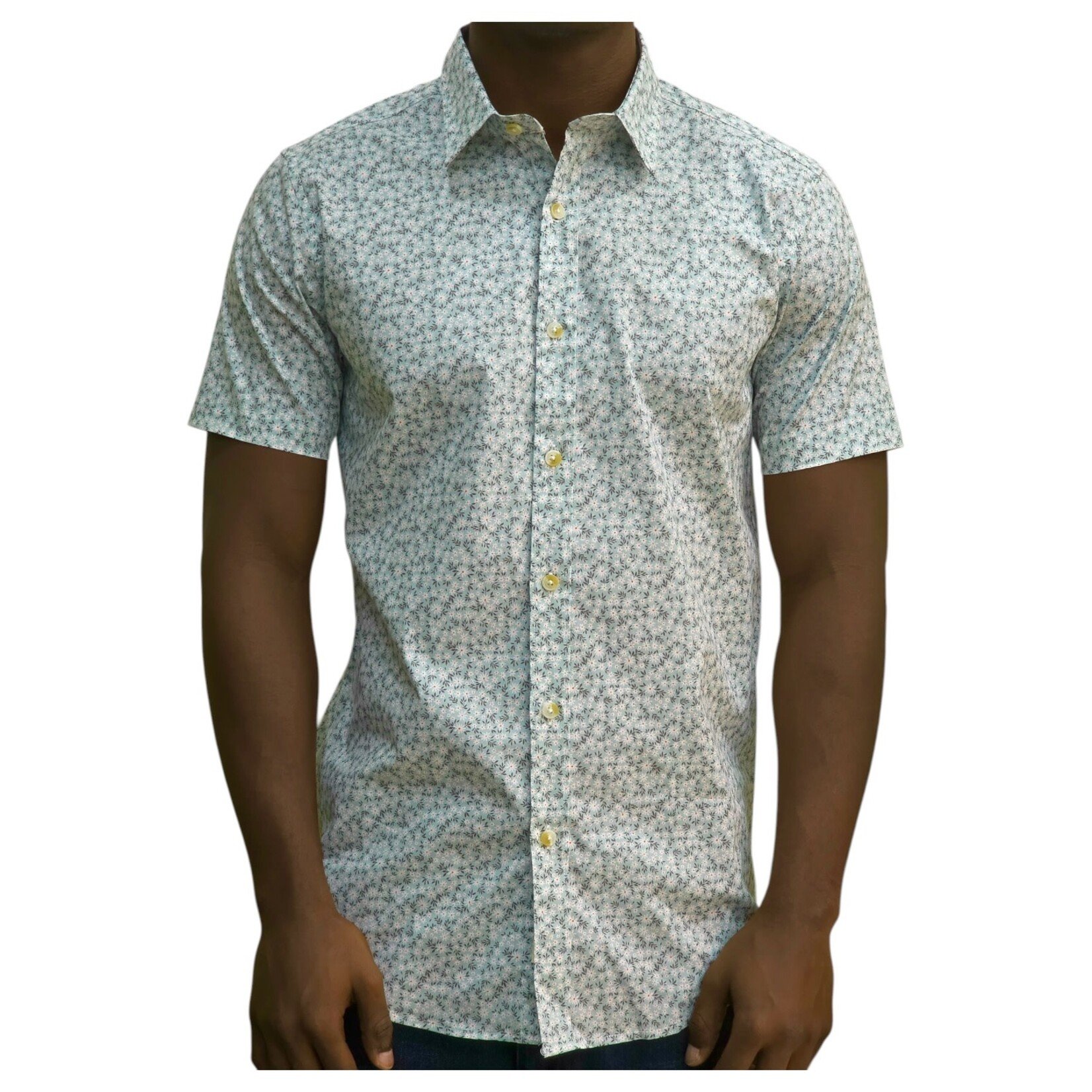 ESTIVANELI ESTIVANELI SHORT SLEEVE MINI PATTERN SHIRT KD-101657