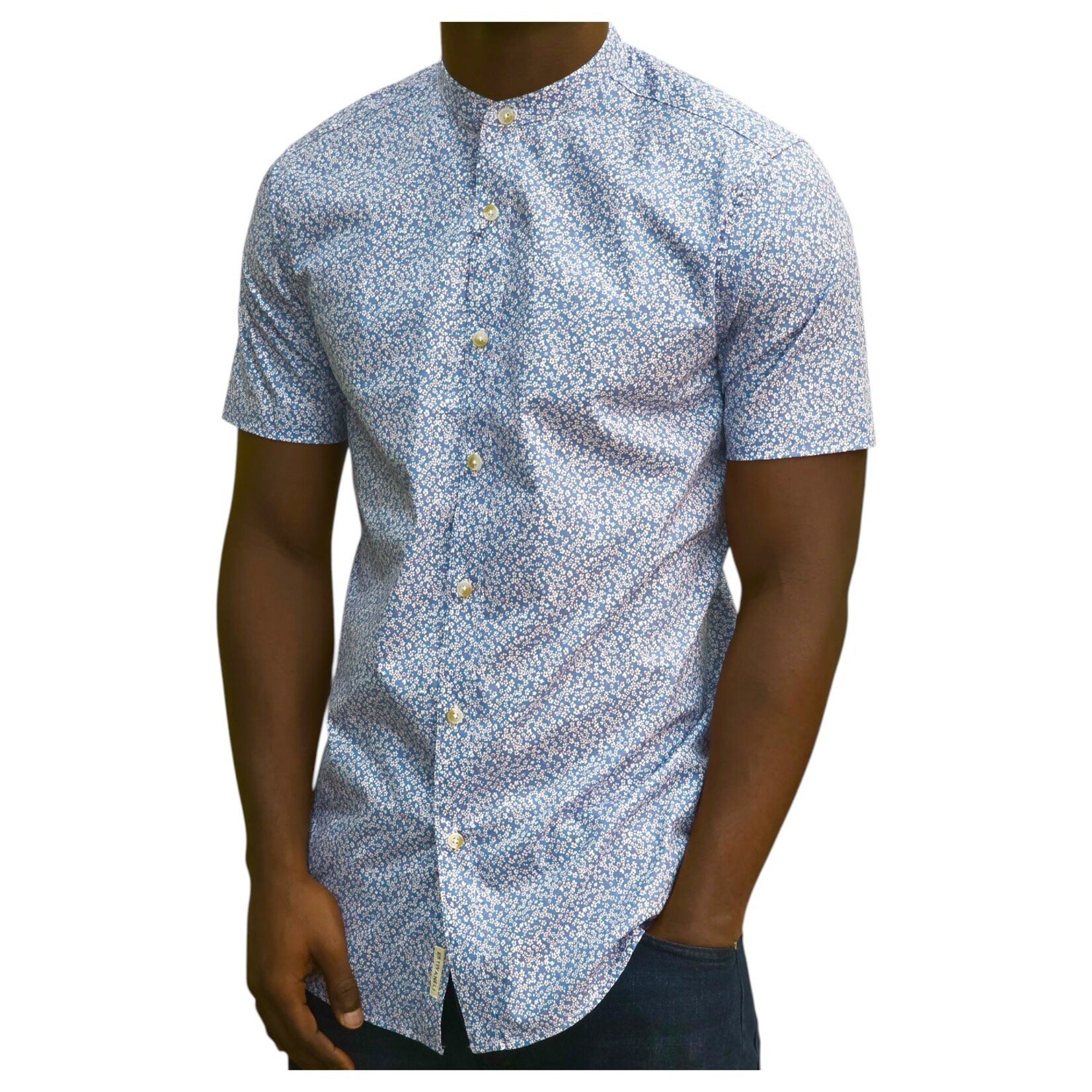 ESTIVANELI ESTIVANELI SHORT SLEEVE PRINTED SHIRT KD-101677