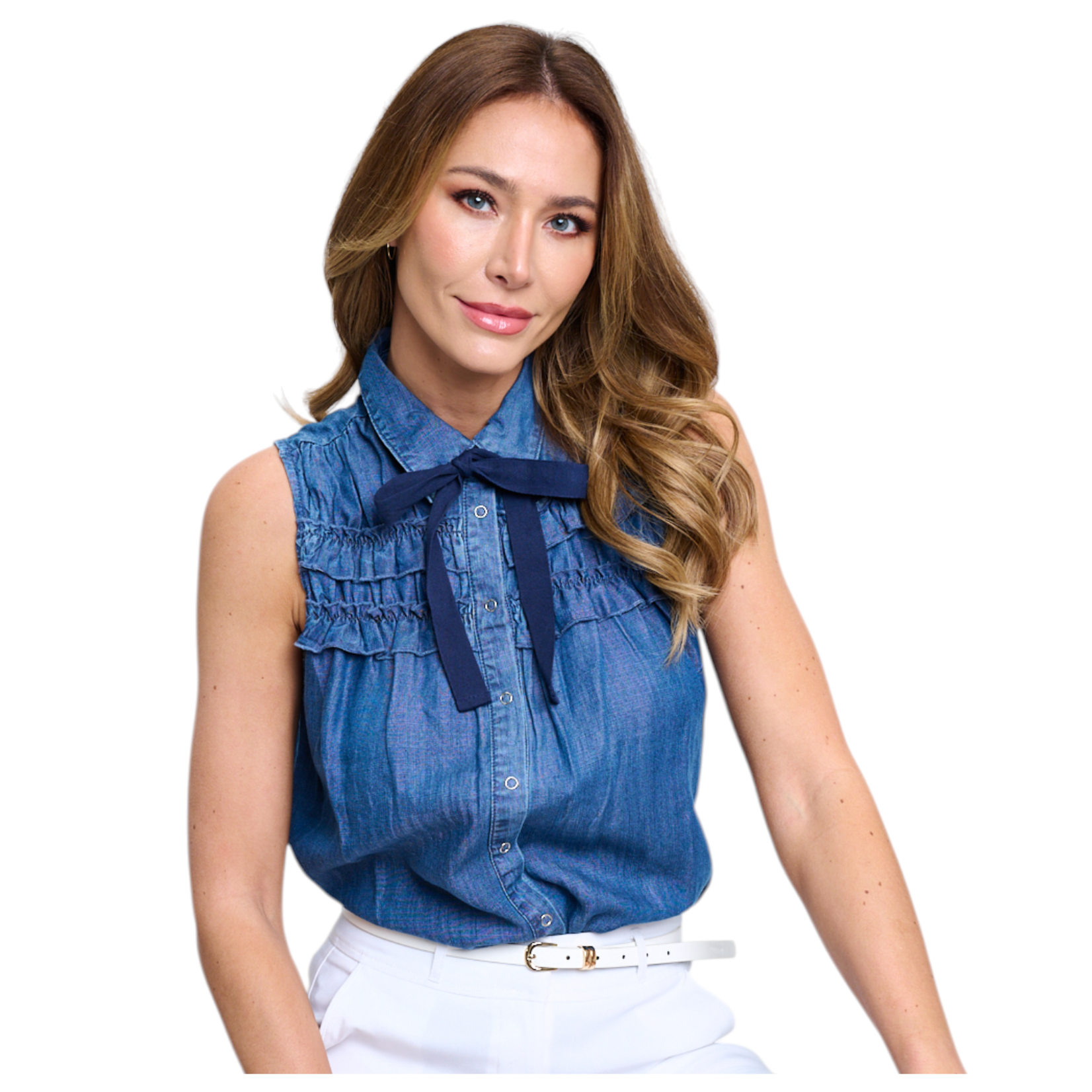 CHOCOLATE CHOCOLATE NECK TIE SLEEVELESS TOP MT4967