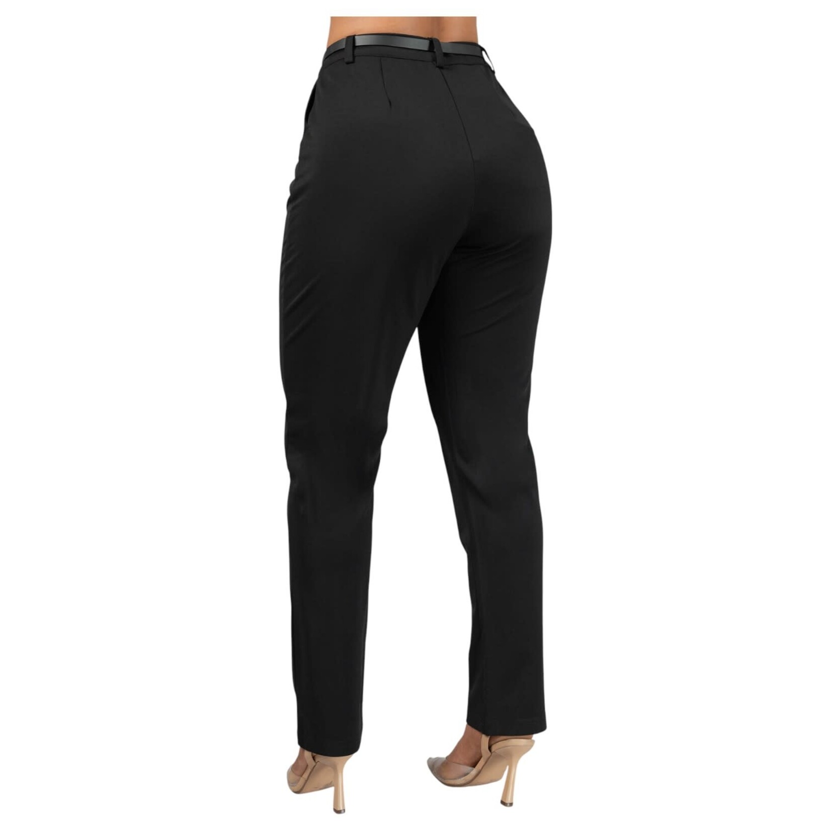 ANGELUS ANGELUS BELTED STRAIGHT DRESSPANT TH-6000