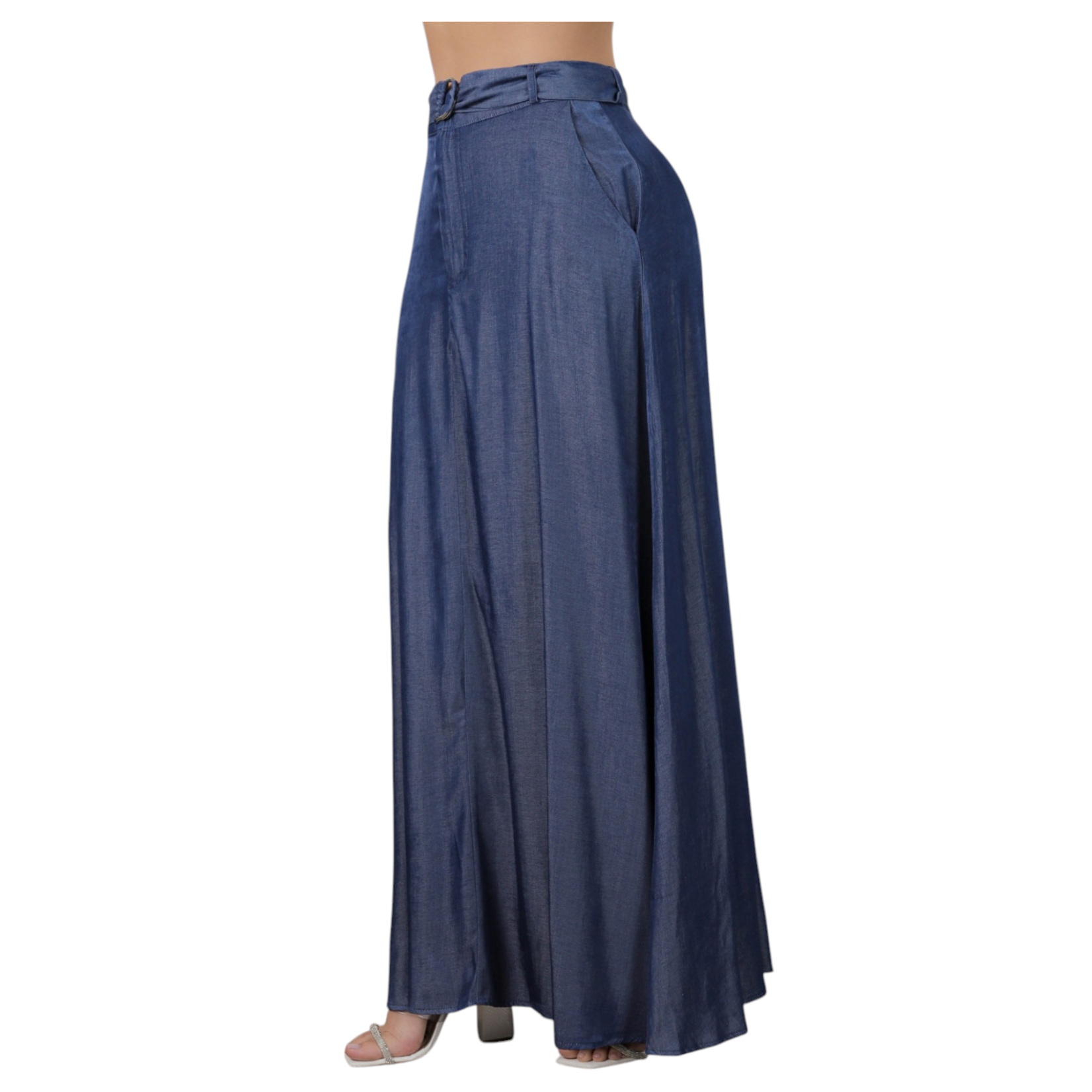 ANGELUS ANGELUS MAXI DENIM SKIRT TE-3750