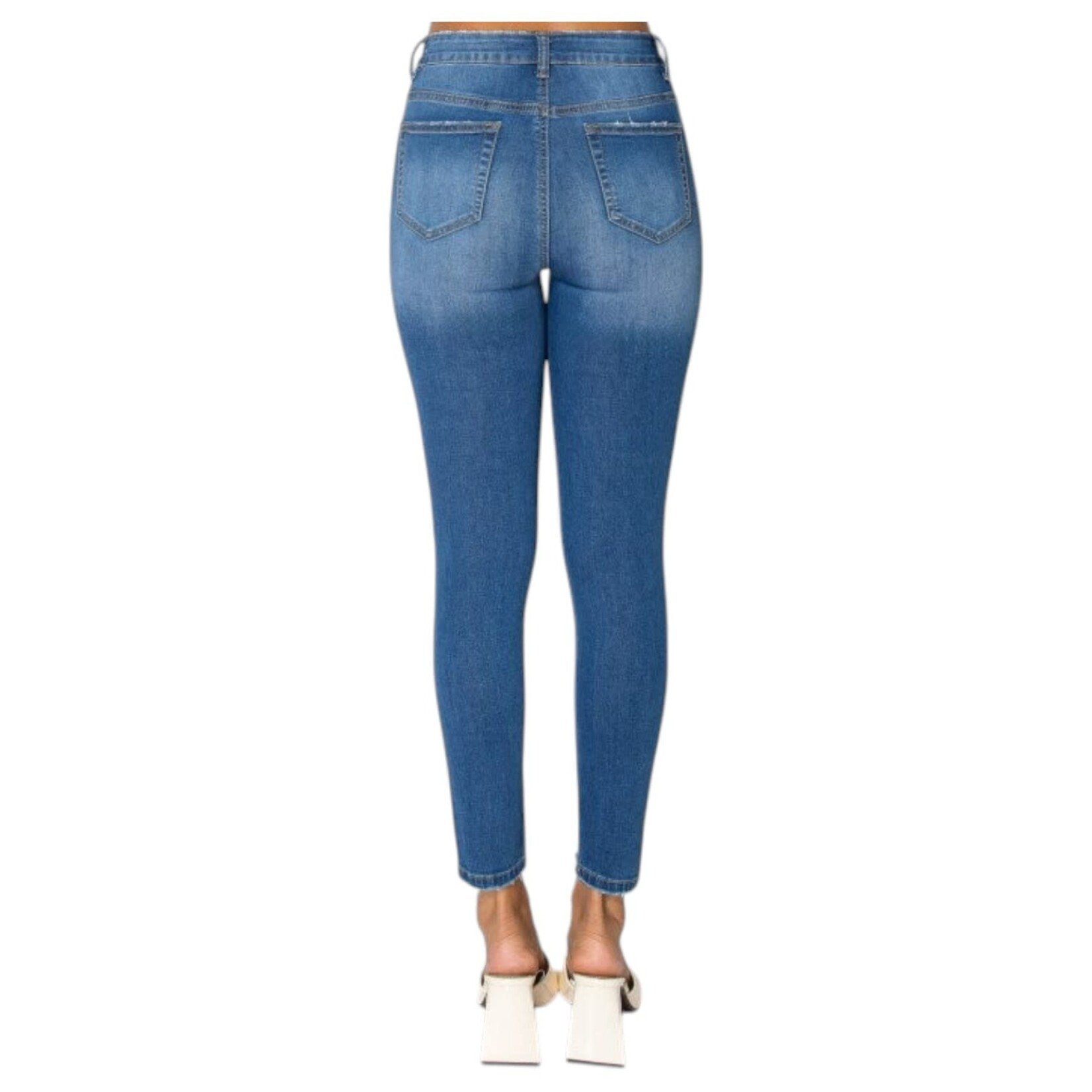 WAX JEANS WAX DISTRESSED SKINNY JEANS 90361
