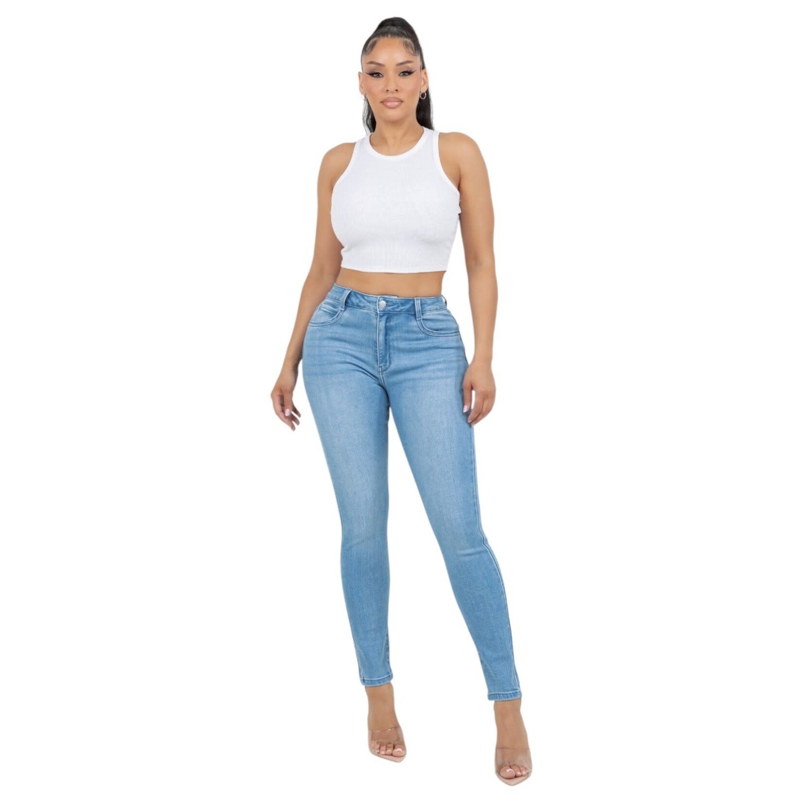 ENCORE JEANS ENCORE HIGH RISE SKINNY JEANS V2671L