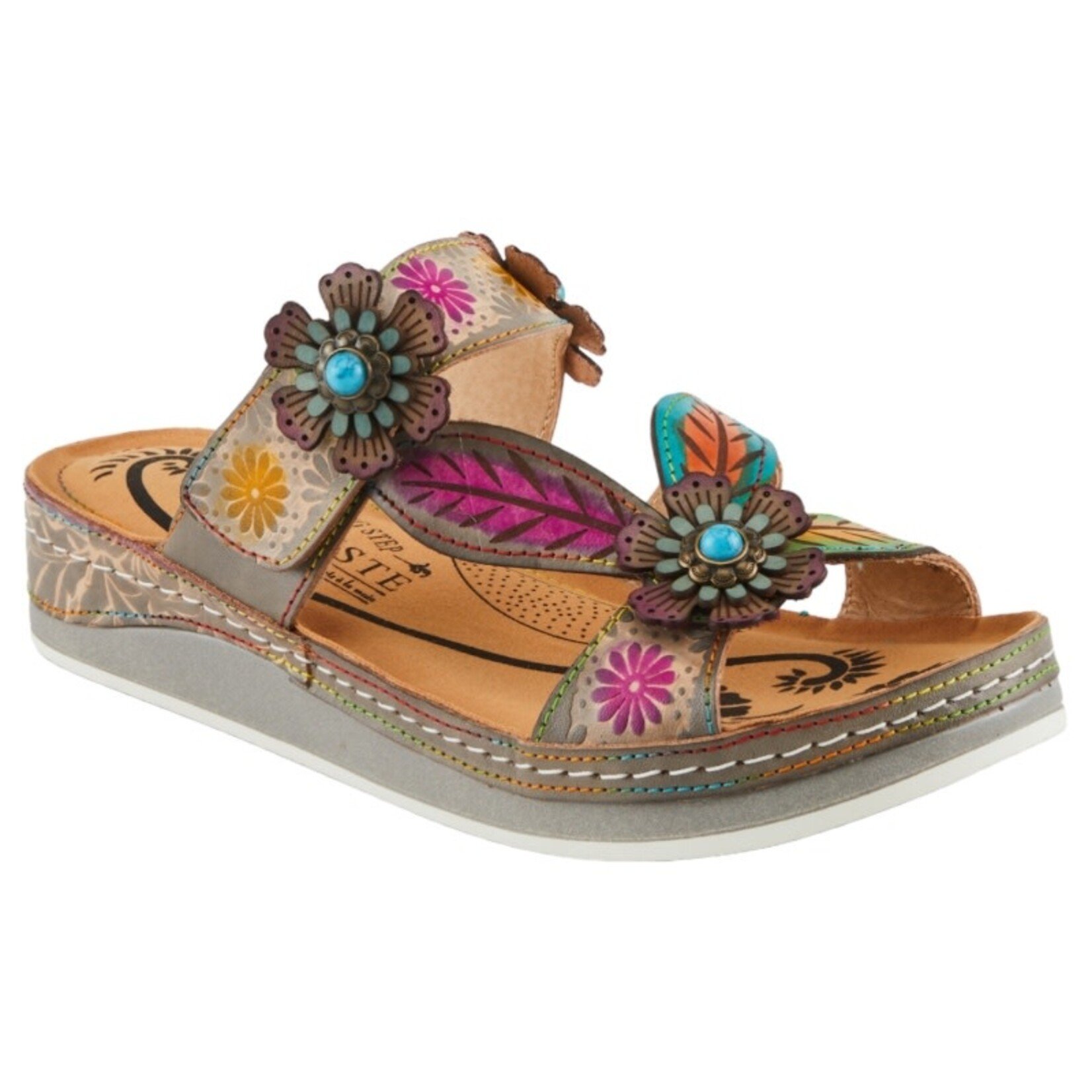 L'ARTISTE L'ARTISTE 3D FLOWER SANDAL PILLOW-SOFT