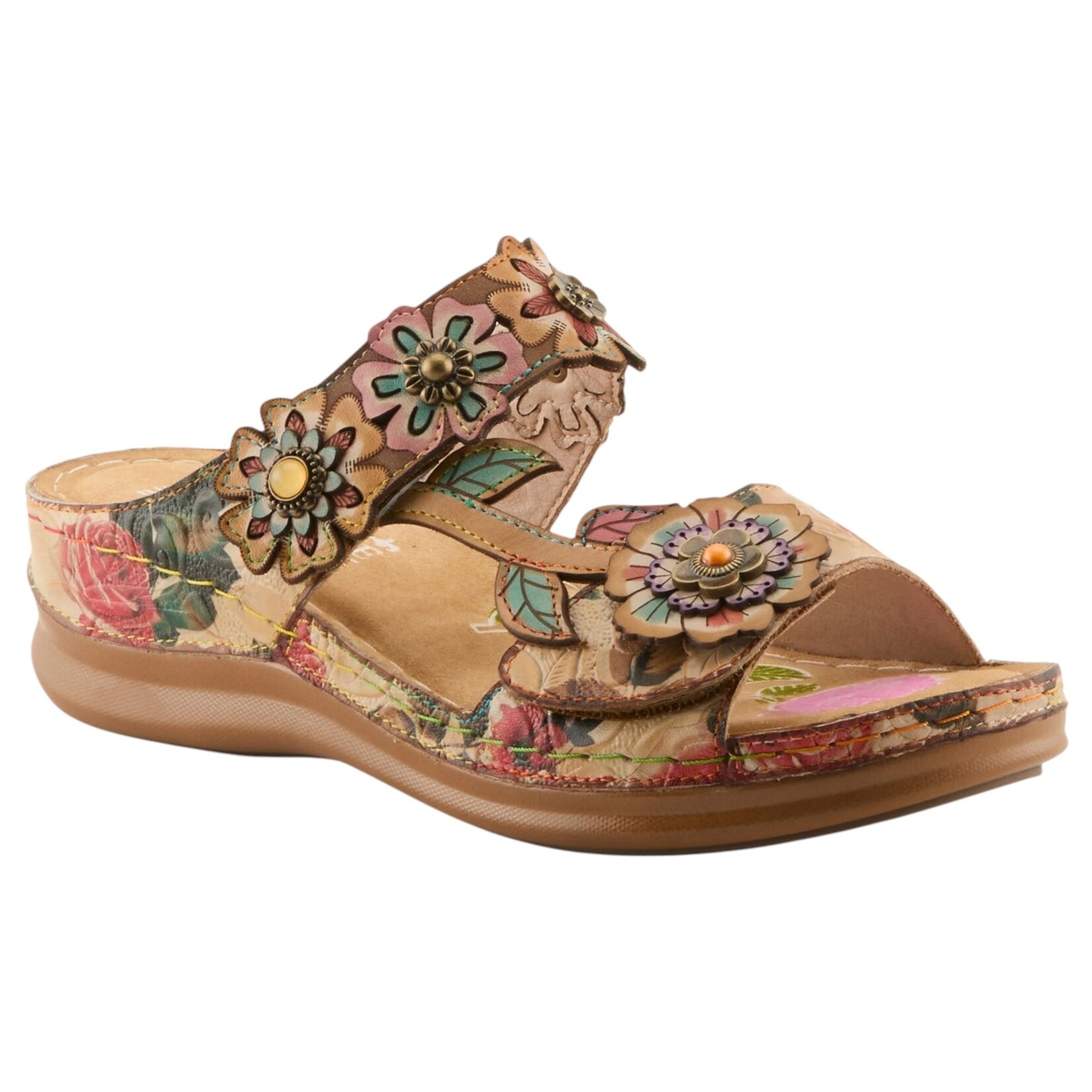 L'ARTISTE L'ARTISTE FLORAL SLIDE FEELSGREAT