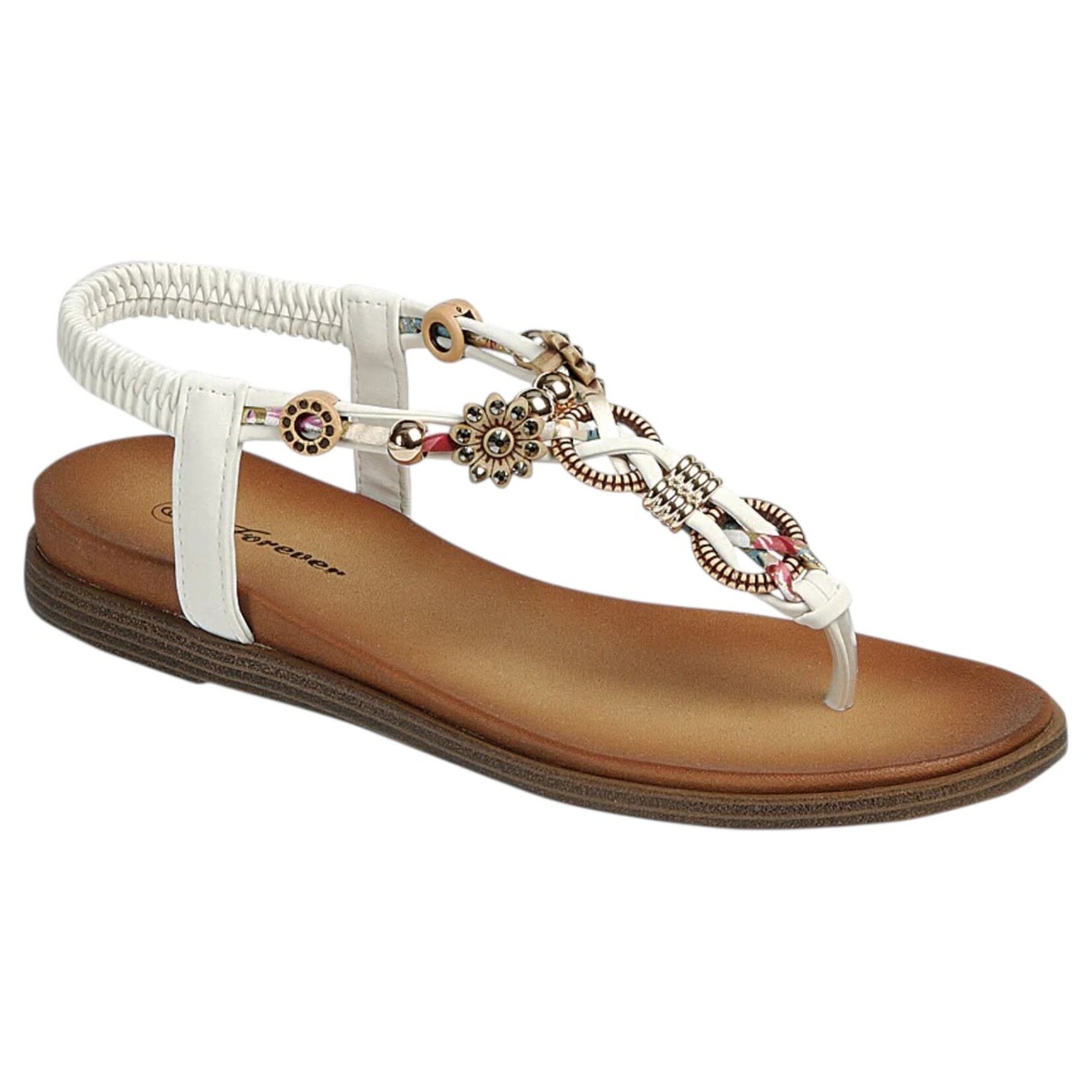 FOREVER FOREVER EMBELLISHED ELASTIC BAND SANDAL RATE-12