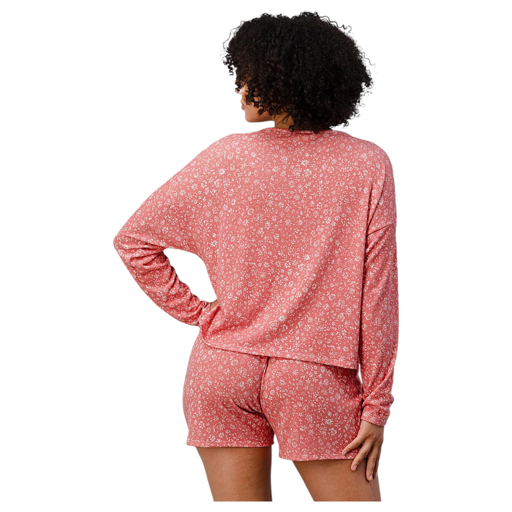 MILEY & MOLLY MILEY & MOLLY DITSY FLORAL SWEAT SHIRT & SHORTS SET M5351ST-SET