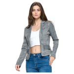 MILEY & MOLLY MILEY & MOLLY PONTI PLAID BLAZER M3180RO