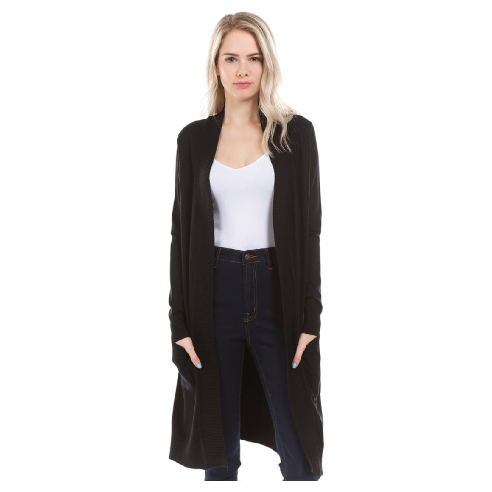 CIELO CIELO LONG OPEN FRONT CARDIGAN SW2300