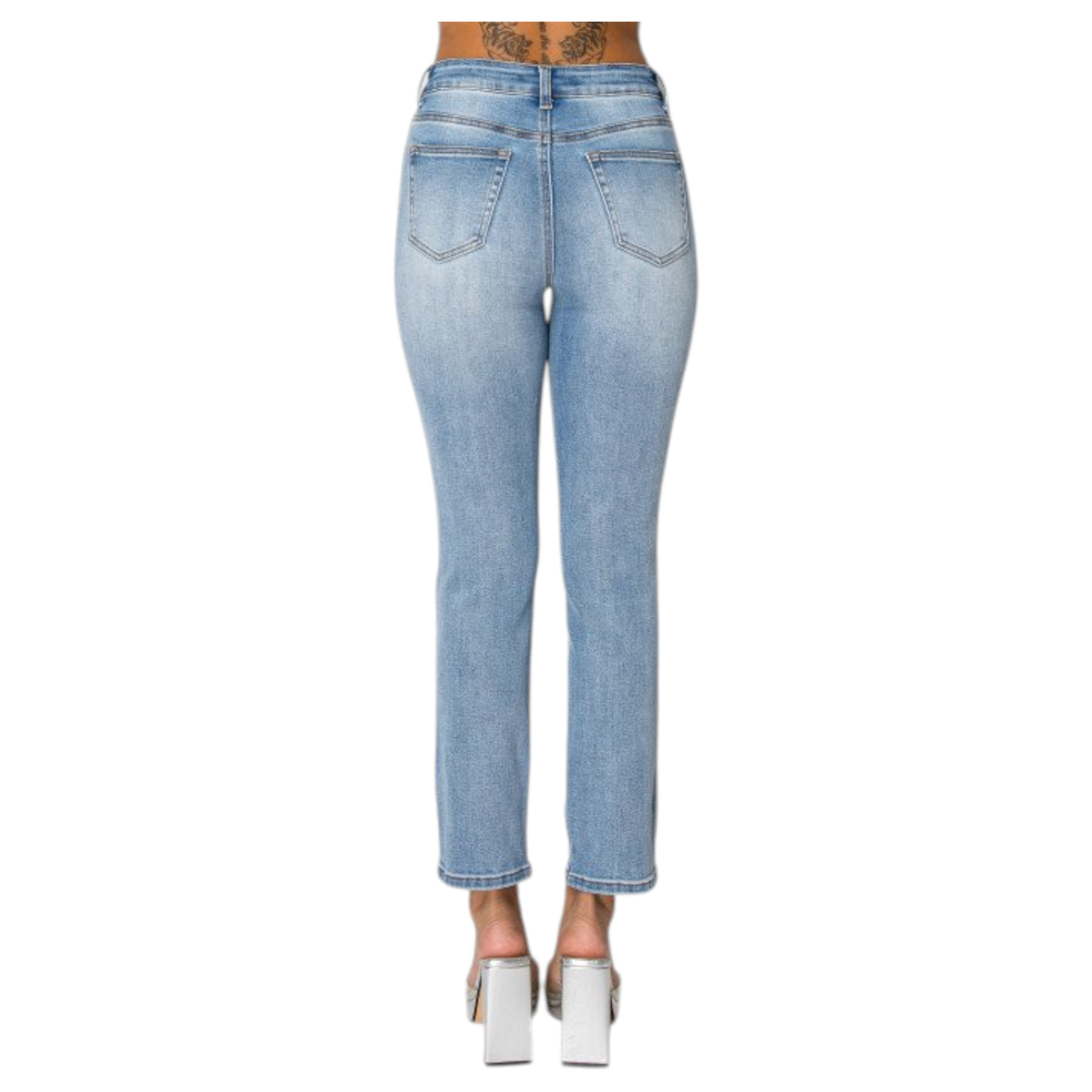 WAX JEANS WAX BASIC BRUSHED SLIM STRAIGHT JEAN 90383