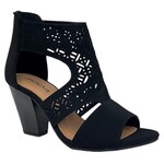 SODA SODA PEEP TOE CAGED STACKED HEEL AMICIA