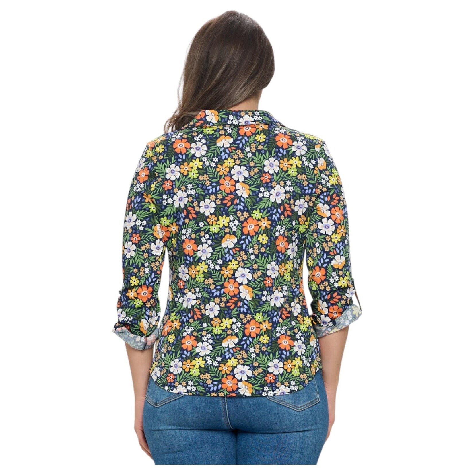 DNA DNA PLUS FLORAL RUCHED TOP 1450XB-22012