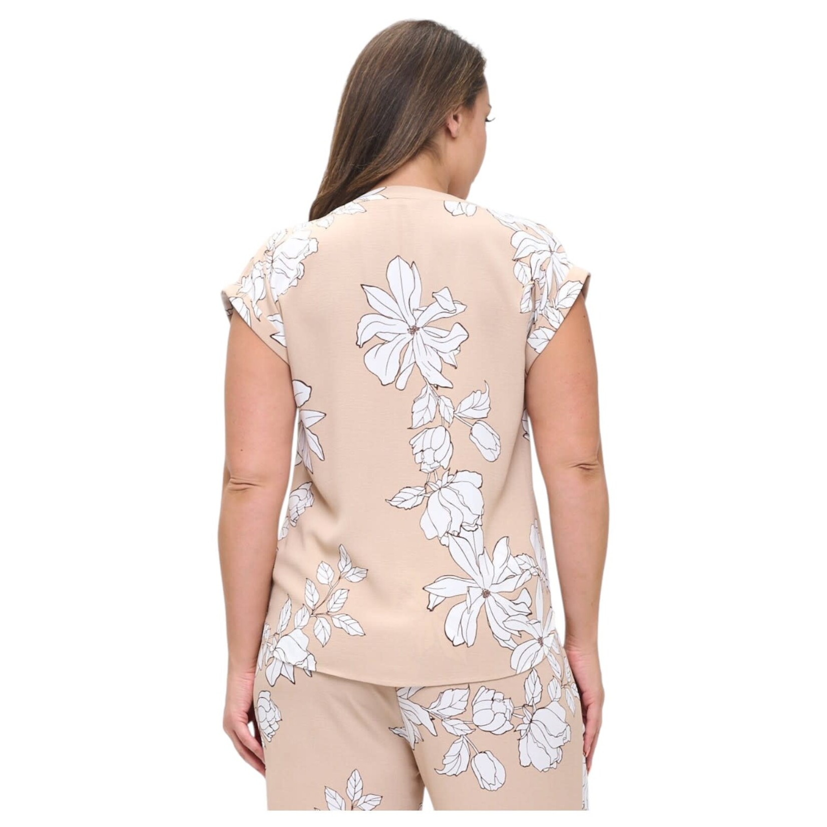 DNA DNA PLUS FLORAL PRINT CAP SLEEVE TOP 5498XT-23007