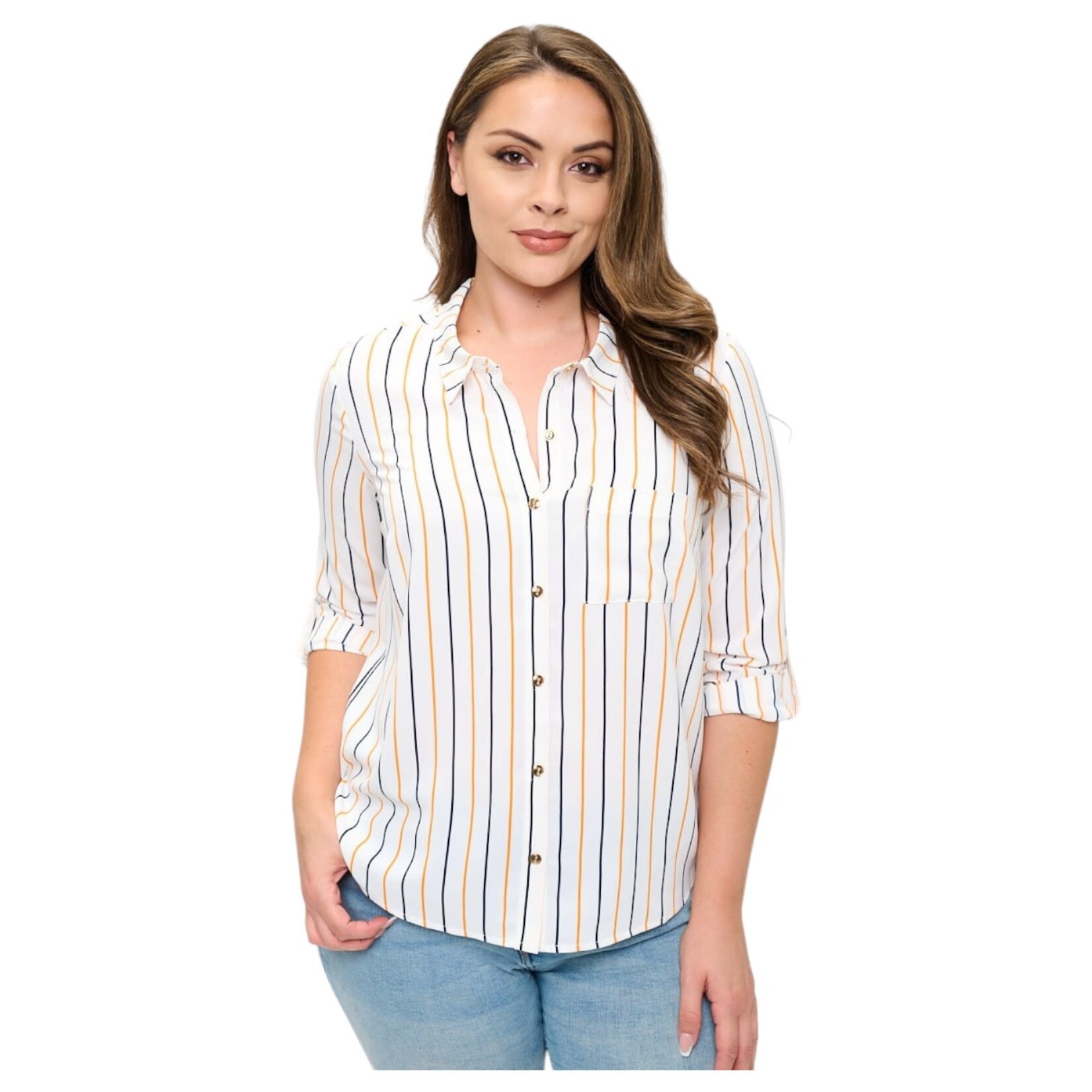 DNA DNA PLUS STRIPE LONG SLEEVE TOP 5488XB-18217
