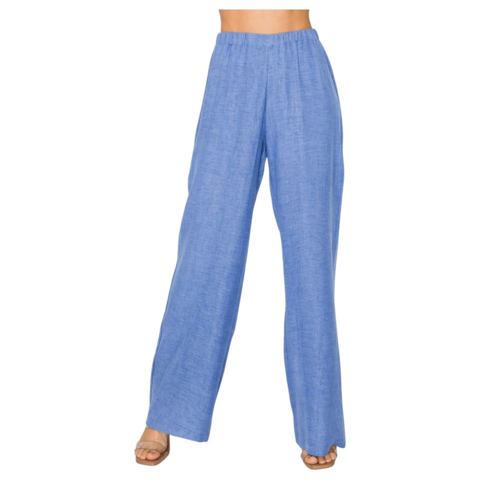 DNA DNA LINEN ELASTIC WASIT STRAIGHT LEG PANT 5418P-22098