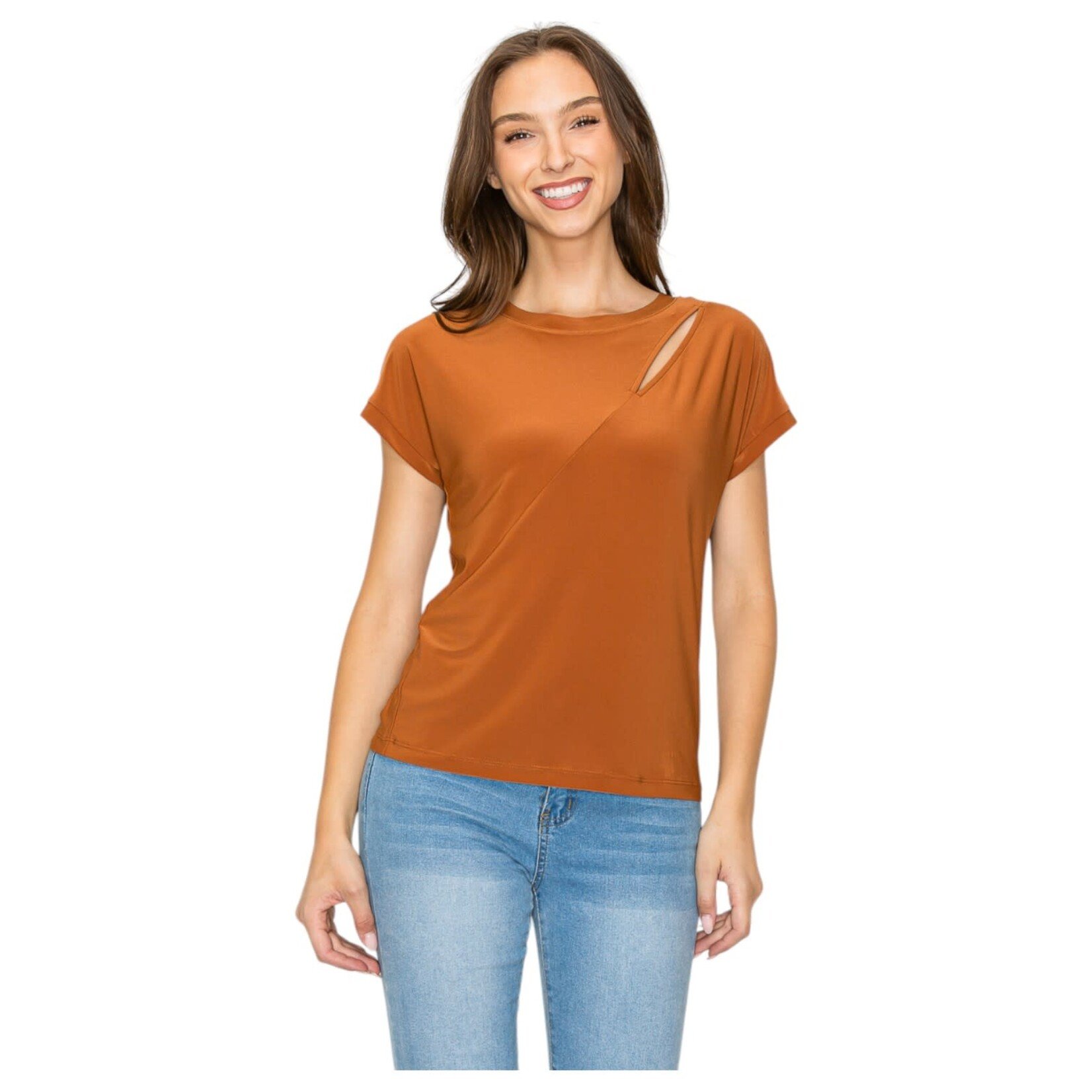 DNA DNA DIAMOND CUT SHORT SLEEVE TOP 4409T-23129