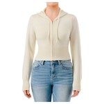 AMBIANCE APPAREL AMBIANCE CROP ZIP UP HOODIE 76713