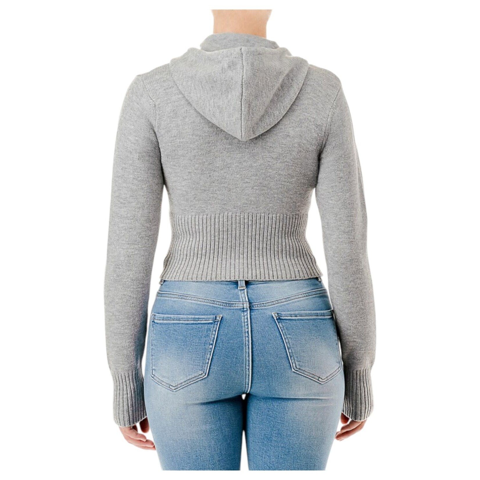 AMBIANCE APPAREL AMBIANCE CROP ZIP UP HOODIE 76713