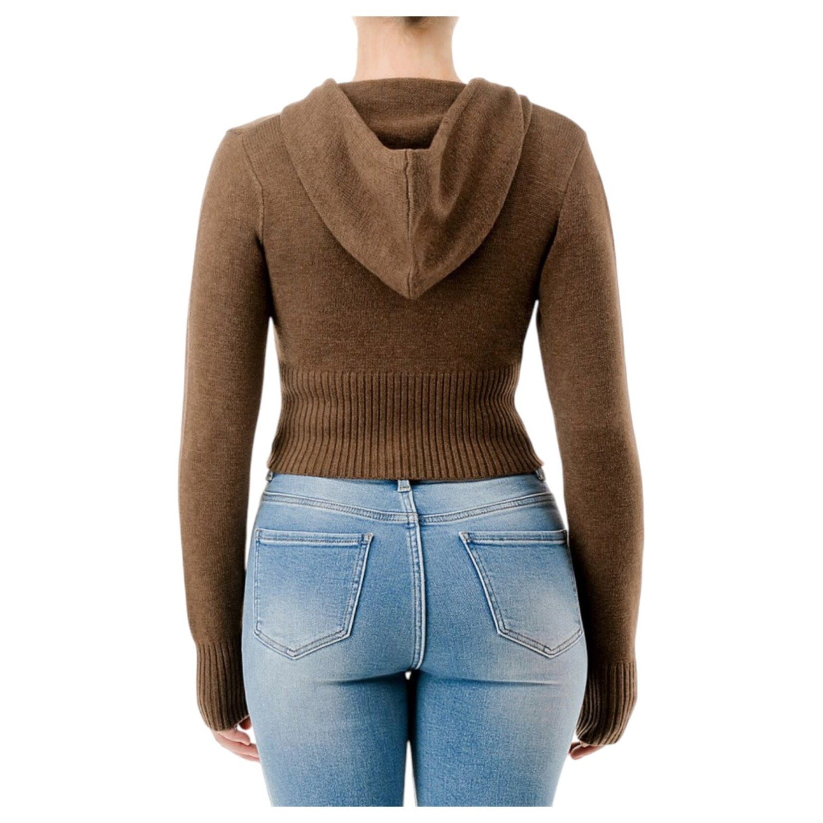 AMBIANCE APPAREL AMBIANCE CROP ZIP UP HOODIE 76713