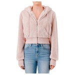 AMBIANCE APPAREL AMBIANCE FAUX FUR ZIP UP HOODIE 76799