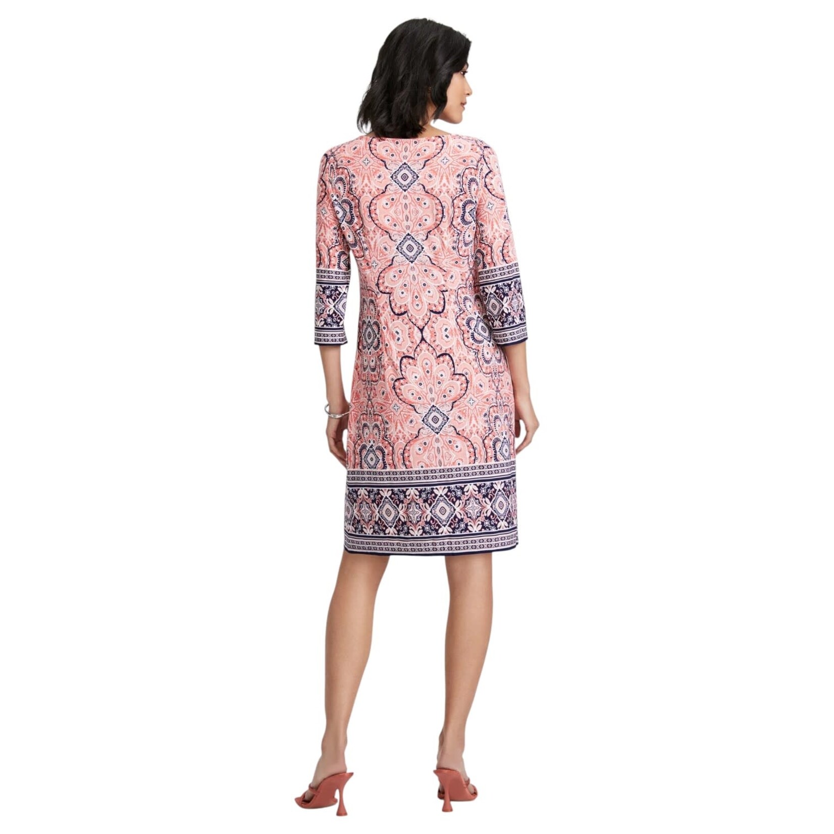 SANDRA DARREN SANDRA DARREN SHIFT 3/4 SLEEVE DRESS 77384