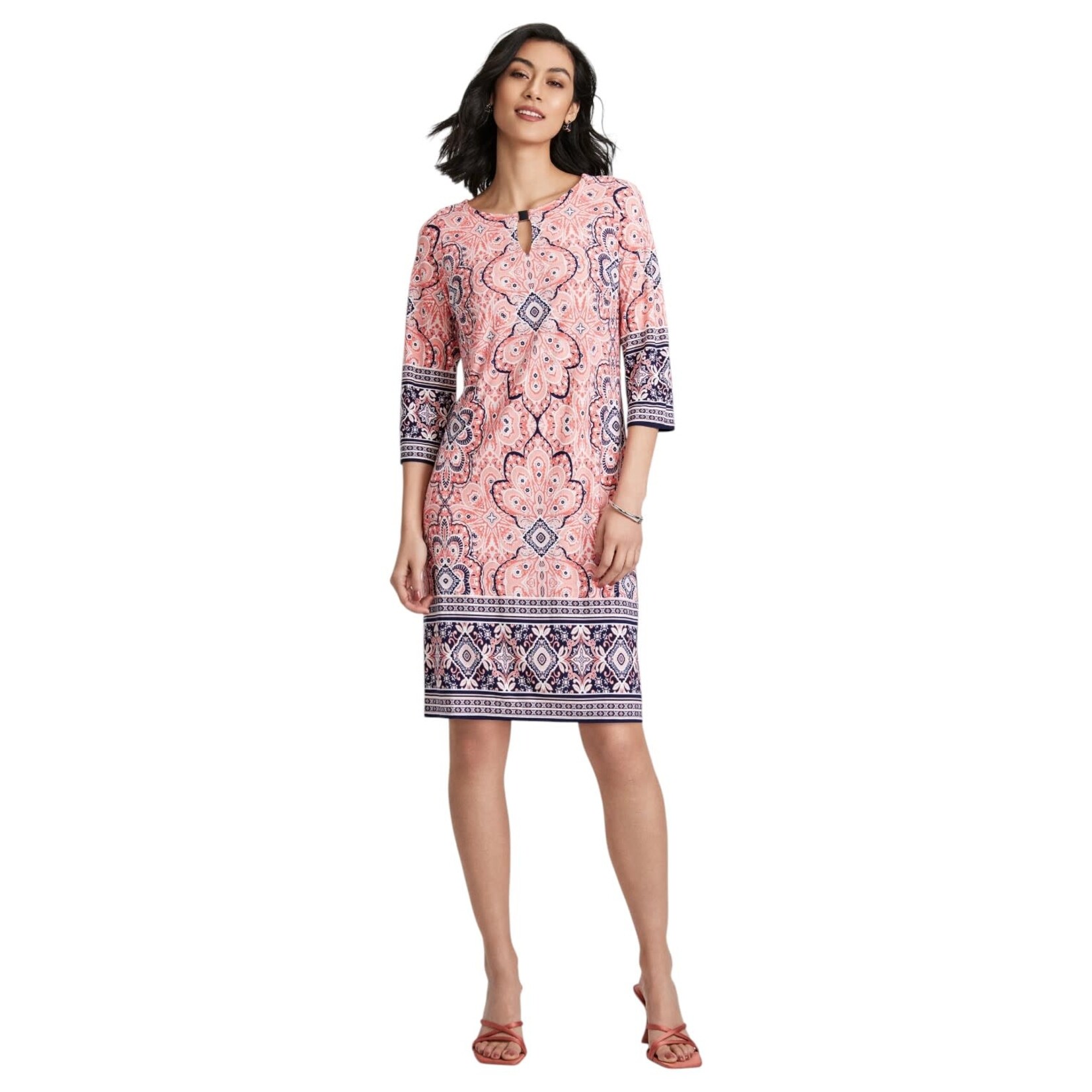 SANDRA DARREN SANDRA DARREN SHIFT 3/4 SLEEVE DRESS 77384